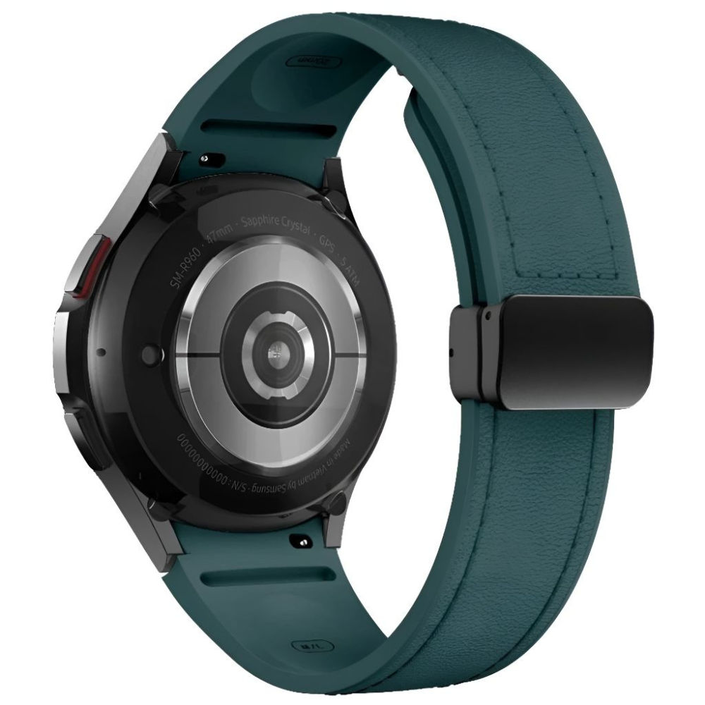 Plurimi Genuine Leather And Silicone Galaxy Strap
