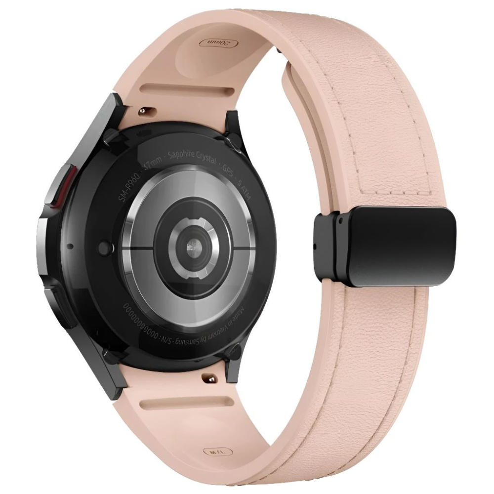 Plurimi Genuine Leather And Silicone Galaxy Strap
