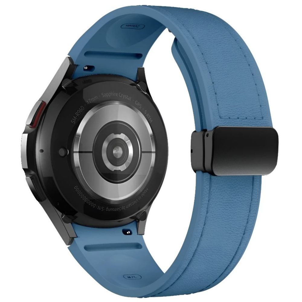 Plurimi Genuine Leather And Silicone Galaxy Strap