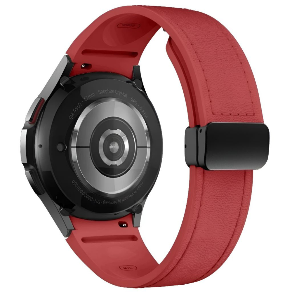 Plurimi Genuine Leather And Silicone Galaxy Strap