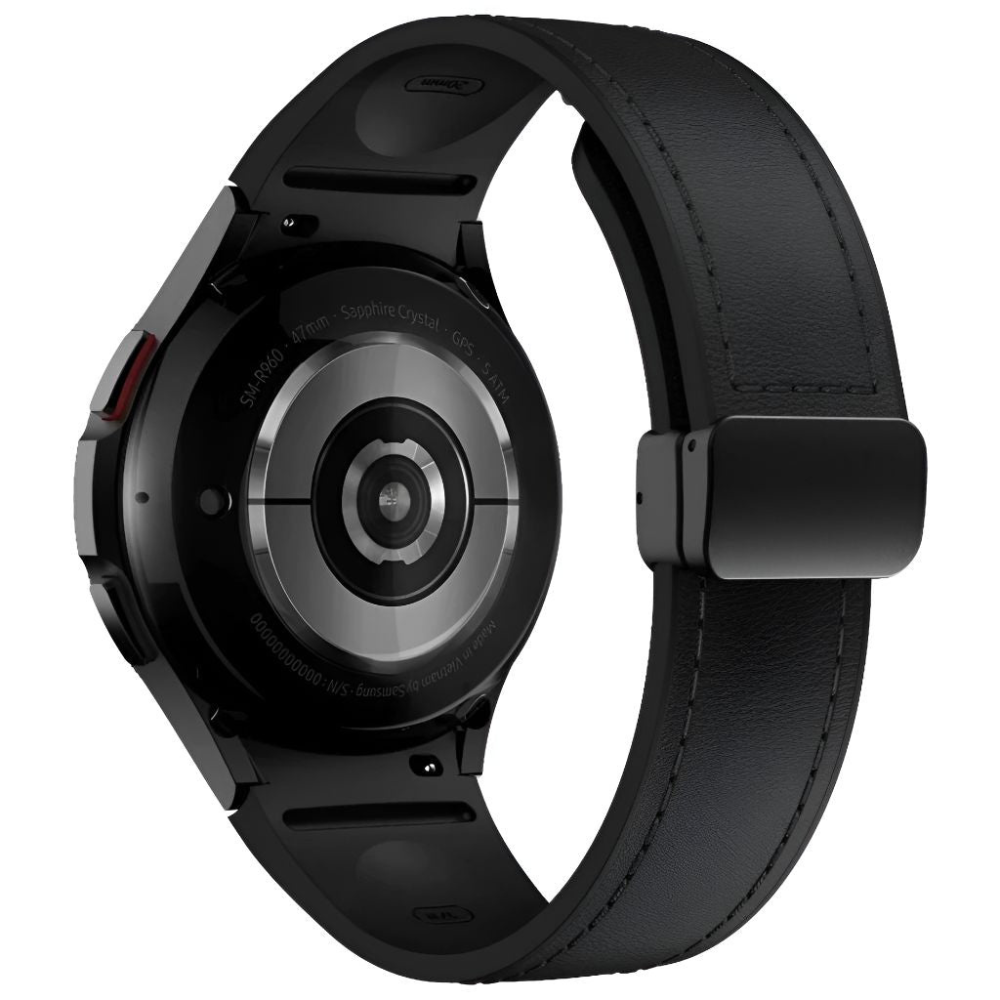 Plurimi Genuine Leather And Silicone Galaxy Strap