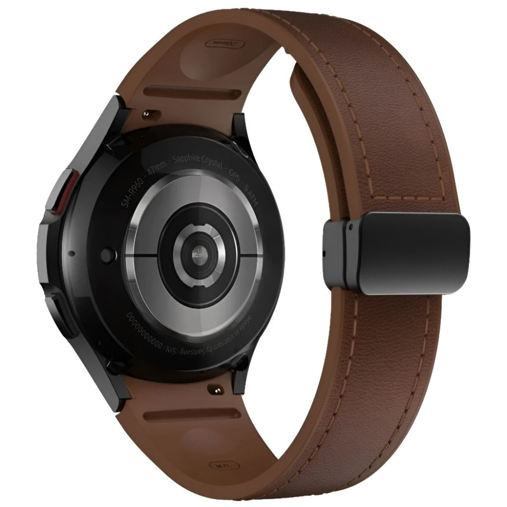 Plurimi Genuine Leather And Silicone Galaxy Strap
