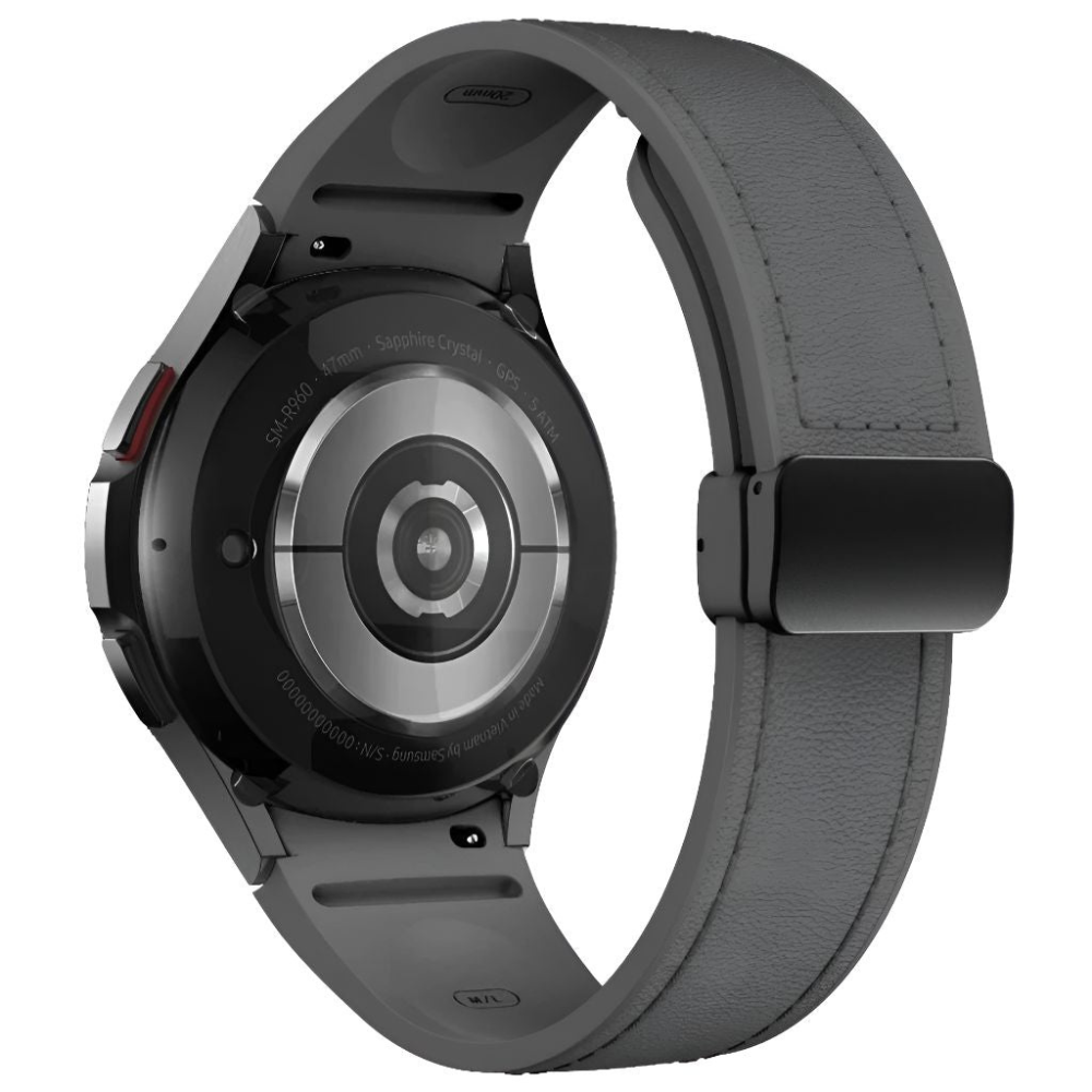 Plurimi Genuine Leather And Silicone Galaxy Strap