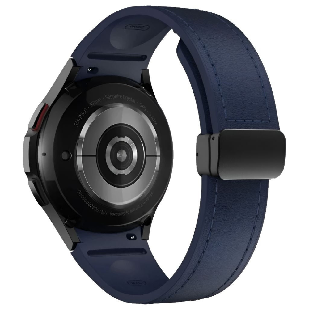 Plurimi Genuine Leather And Silicone Galaxy Strap