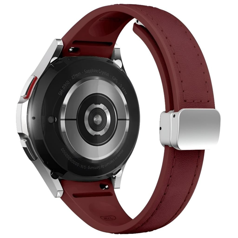 Placide Slim Leather And Silicone Galaxy Strap