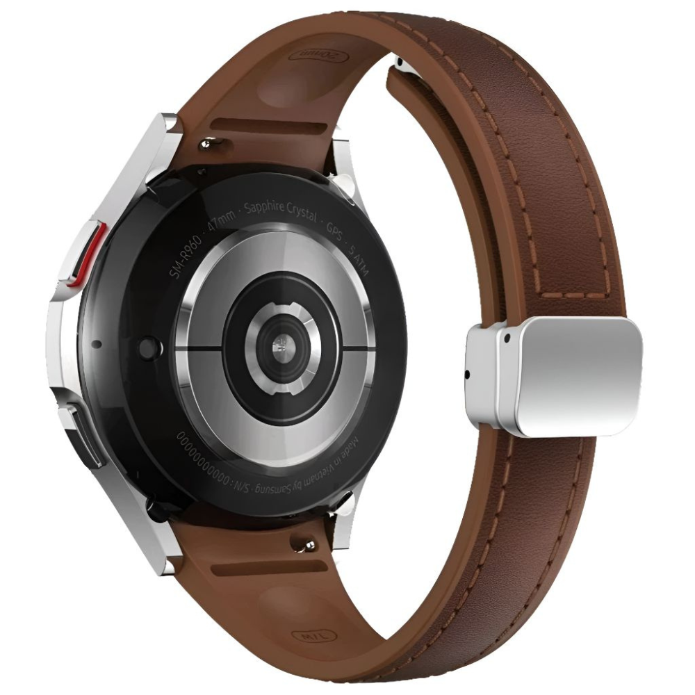 Placide Slim Leather And Silicone Galaxy Strap