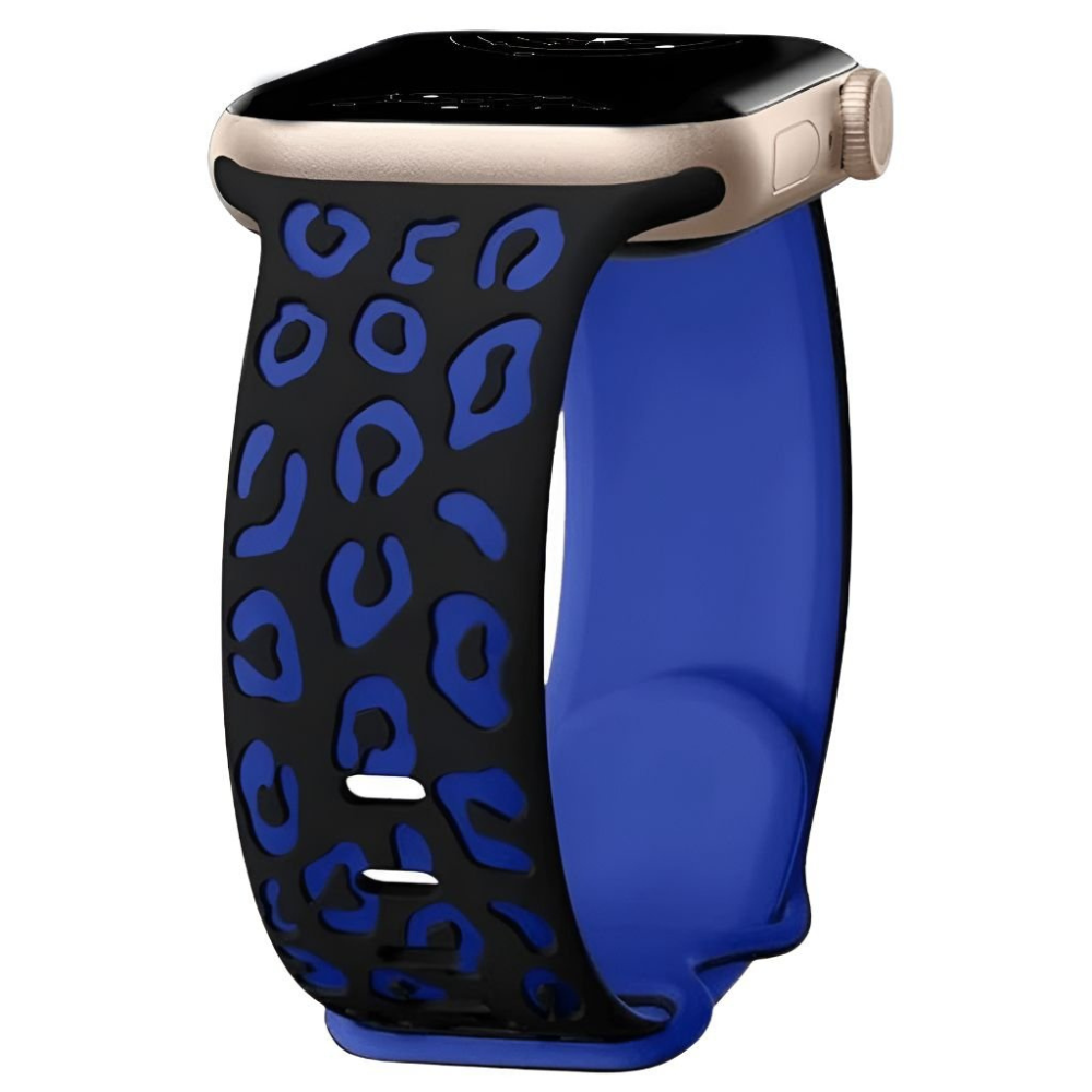 Obvius Silicone Strap With Engraved Leopard Pattern