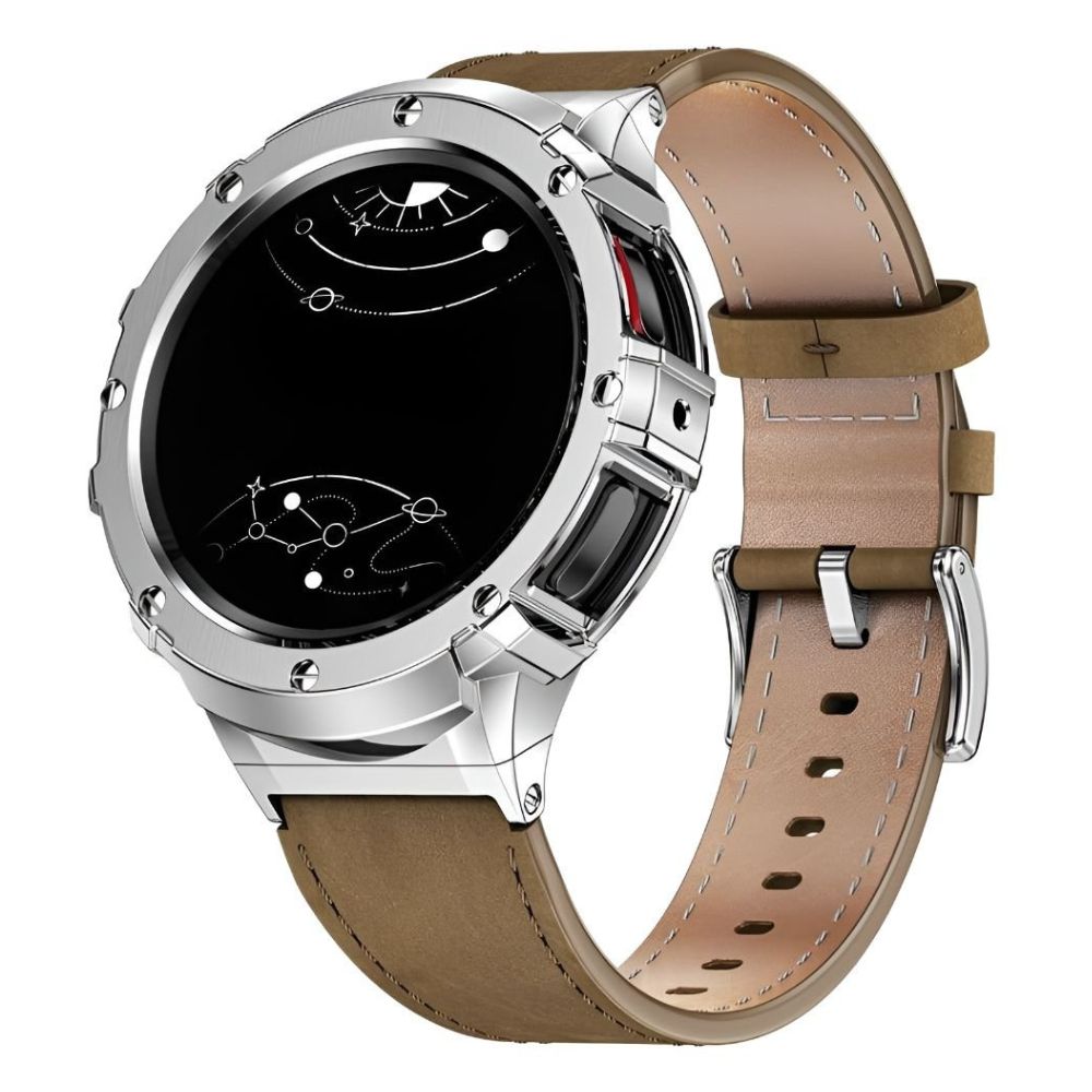 Amara Leather Strap With Stainless Steel Bumper Case For Galaxy 5 Pro