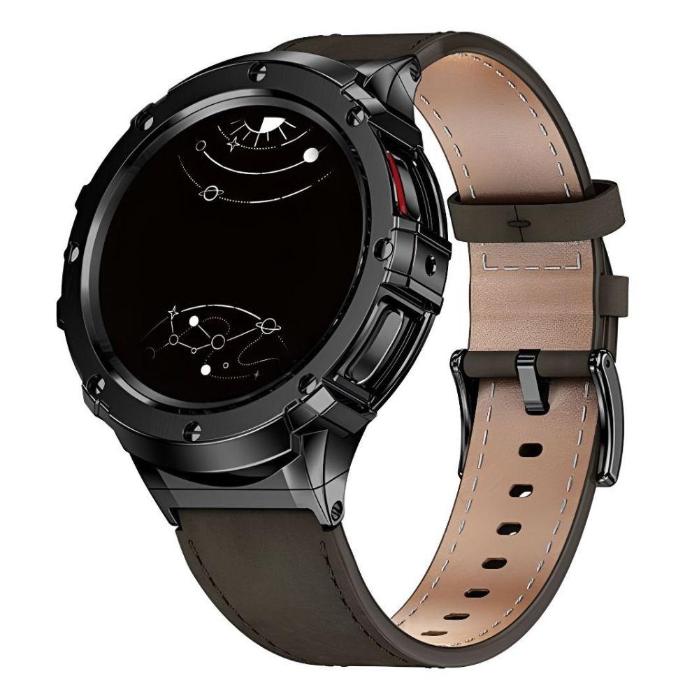 Amara Leather Strap With Stainless Steel Bumper Case For Galaxy 5 Pro