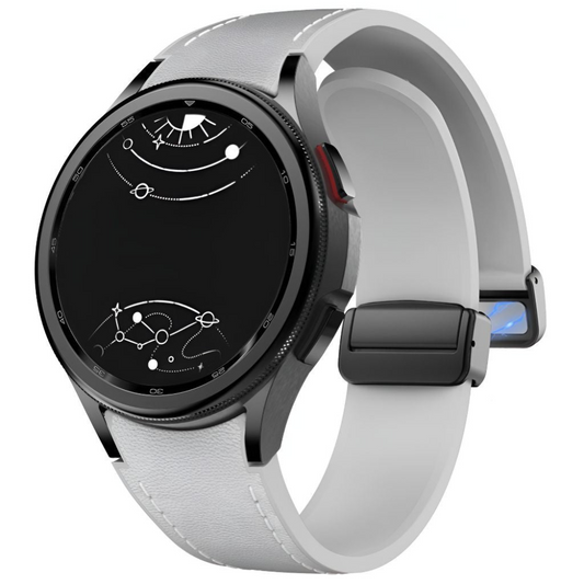 Plurimi Genuine Leather And Silicone Galaxy Strap